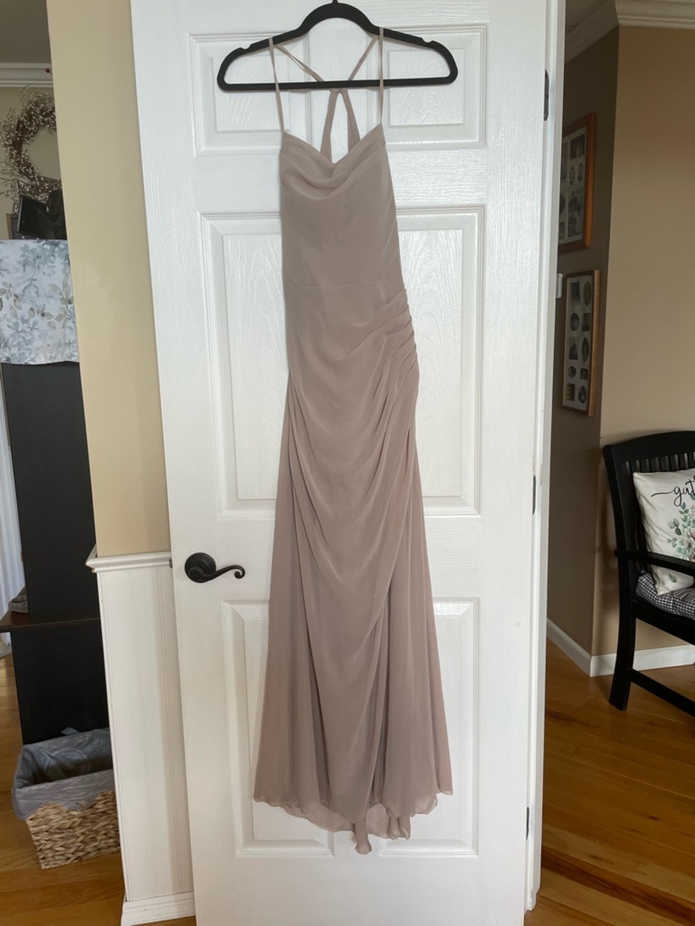 Kennedy Blue-Beige Evening Gown-Prom-Wedding-Size 4
